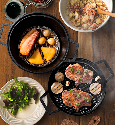 アサヒ南部鉄鍋 21cm（２本ツル）　IH対応